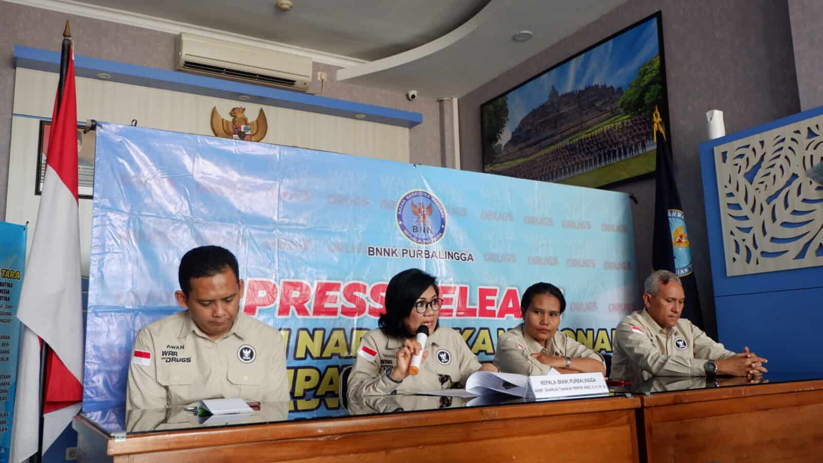 DARI PURBALINGGA MENUJU INDONESIA BERSINAR PRESS RELEASE AKHIR TAHUN 2023 BADAN NARKOTIKA NASIONAL KABUPATEN PURBALINGGA