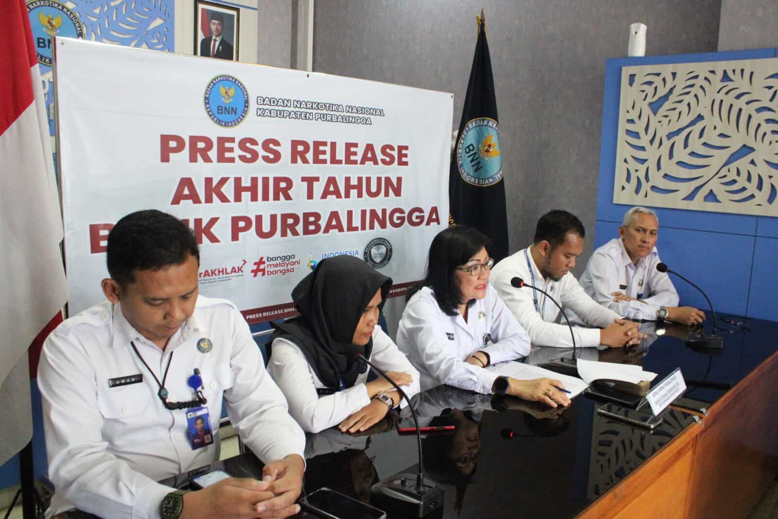 PRESS RELEASE AKHIR TAHUN 2024 BADAN NARKOTIKA NASIONAL KABUPATEN PURBALINGGA